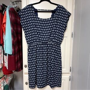 Maurice’s Women’s Navy Blue Patterned Midi Dress